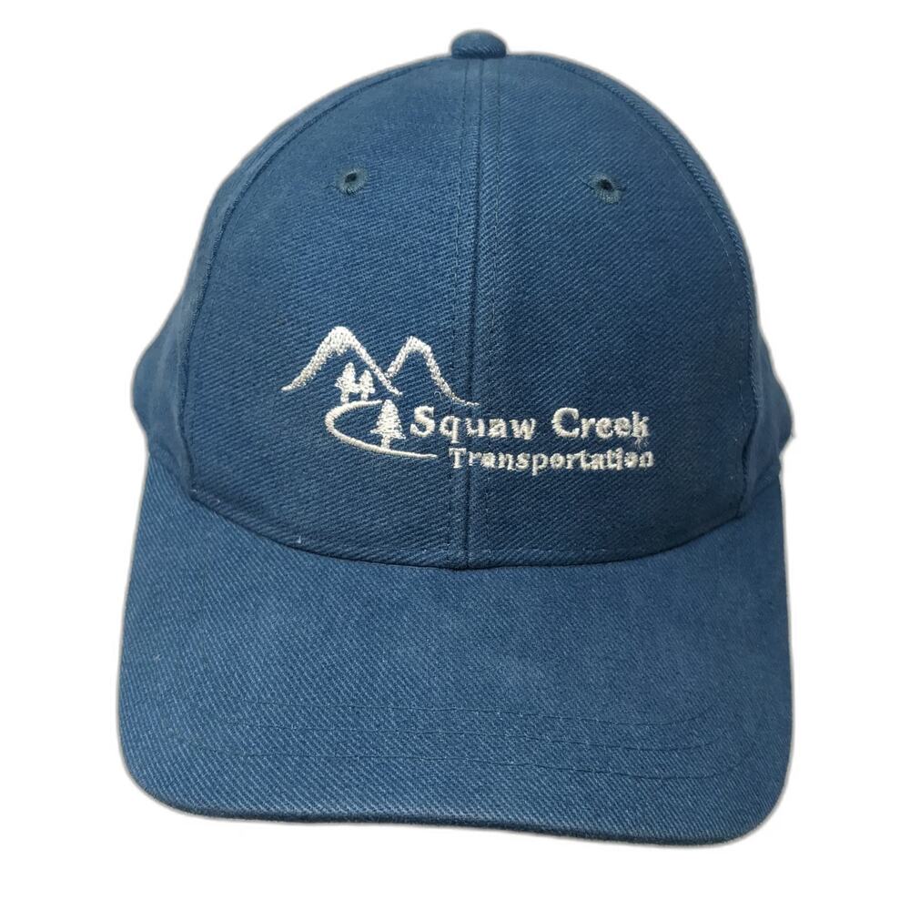 Cameo Baseball Cap Blue One Size Squaw Creek Transportation Slideback Twill Hat